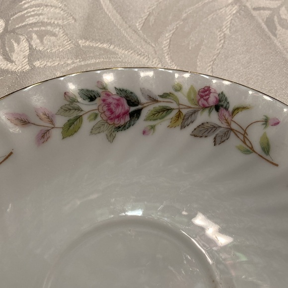 CREATIVE porcelain cup/saucer from Japan with pink roses, green leaves $25 - Picture 7 of 8